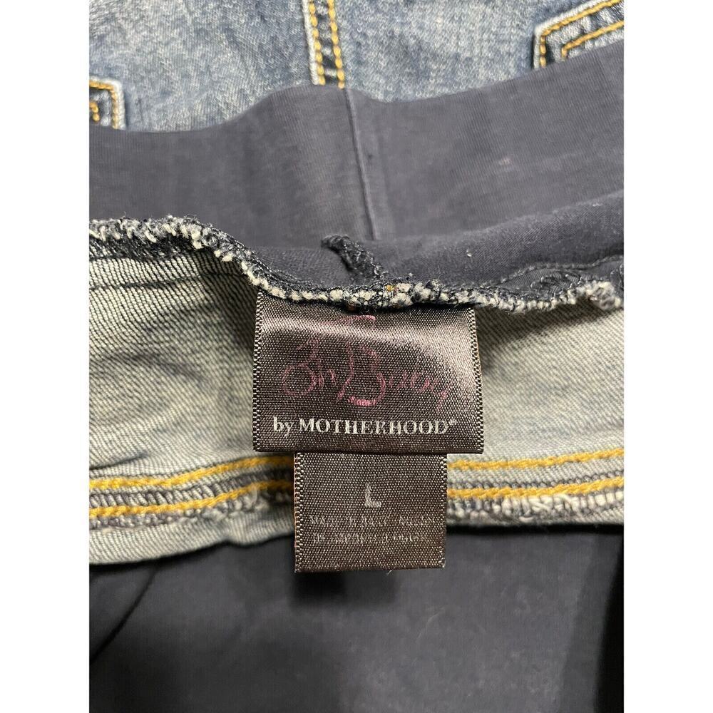 Motherhood Denim Shorts Size L Blue 99 Cotton/1 Spandex - Picture 3 of 5